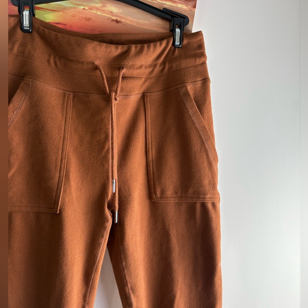 White birch cinnamon brown fleece joggers Large - Picture 2 of 7